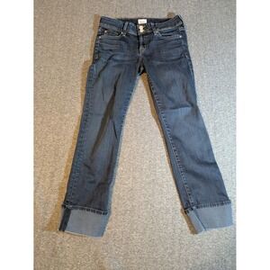 Hudson Jeans Women's Size 28 Ginny Straight Cropped Cuffed Denim Made In USA